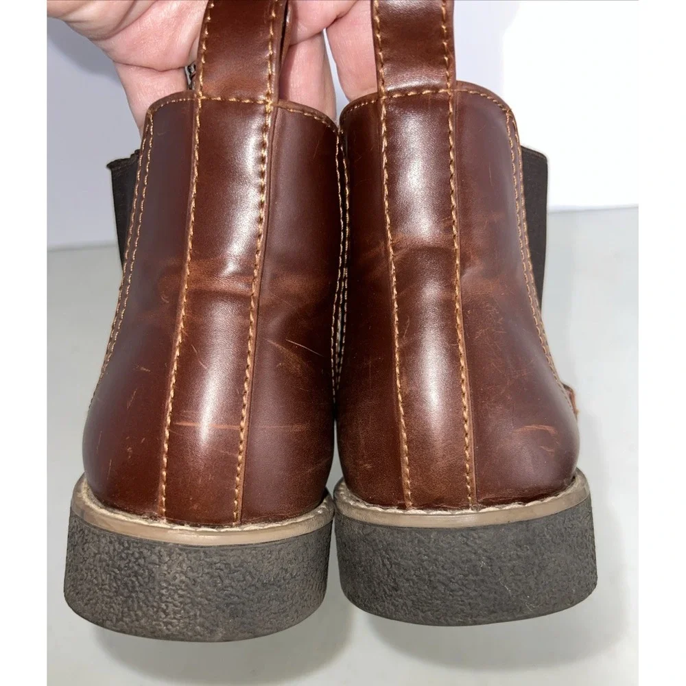 DEER STAGS Chelsea Boots Mens 8.5 M Rockland Brown Memory Foam Shoes
